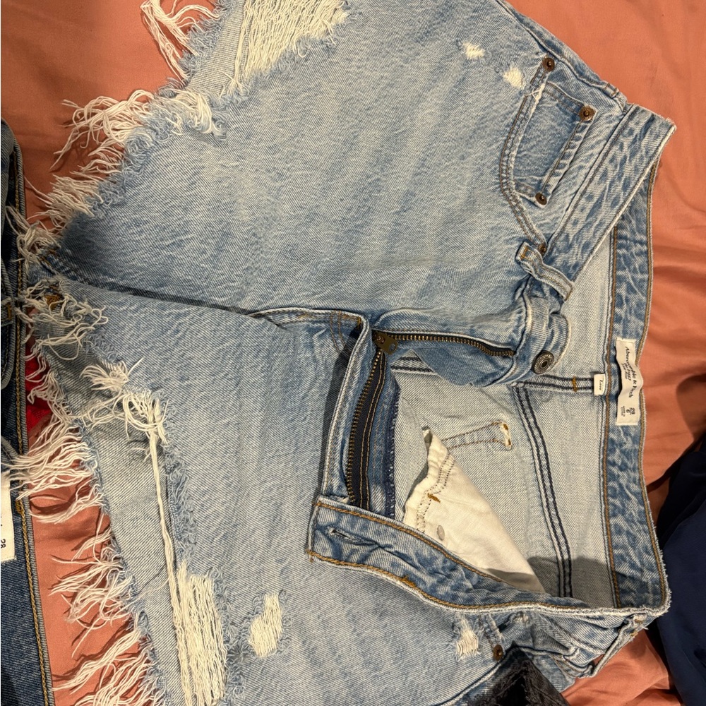 Abercrombie & Fitch Light Blue Jean Shorts